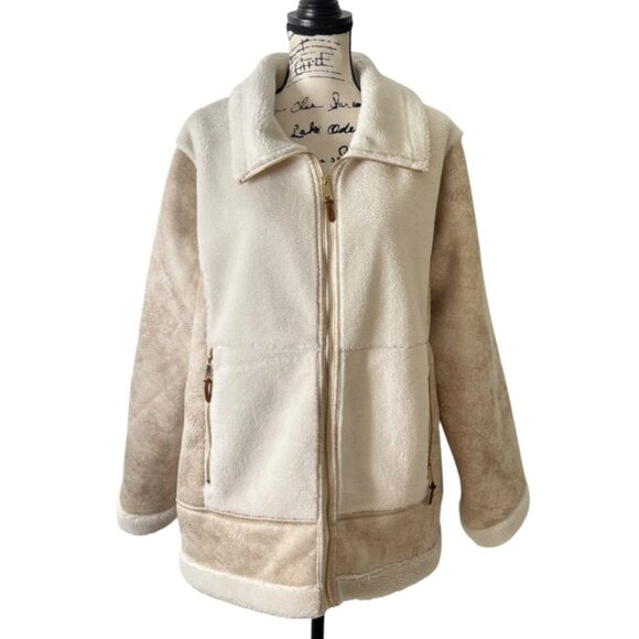 Koolaburra UGG Jacket Faux Shearling Moto Sherpa Fleece Zip-Up Size XL NEW - Picture 1 of 10